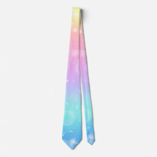 Kawaii Unicorn Gradient Pastel Neck Tie