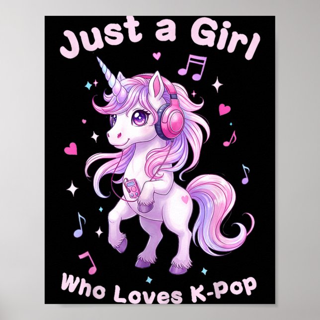Kawaii Unicorn K-p Lover For Girls Fans  Poster (Front)