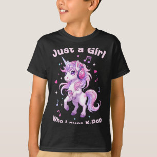 Kawaii Unicorn K-p Lover For Girls Fans  T-Shirt