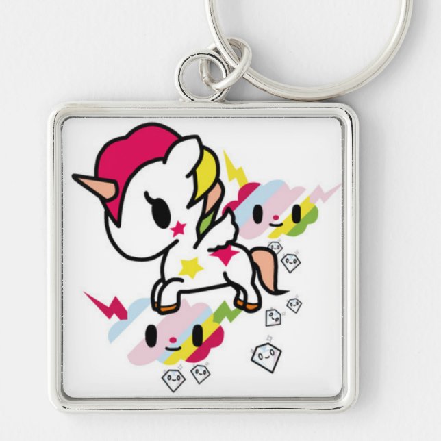 Kawaii Unicorn Keychain (Front)