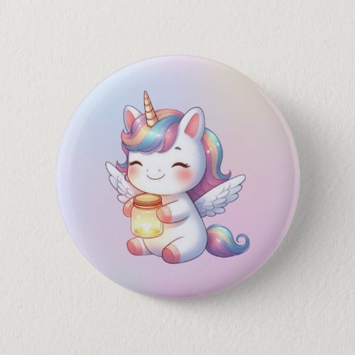 Kawaii Unicorn Rainbow Color Pin Button