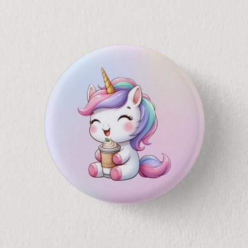 Kawaii Unicorn Rainbow Color Pin Button