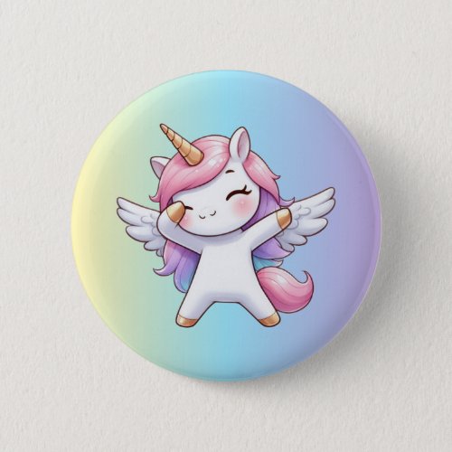 Kawaii Unicorn Rainbow Color Pin Button