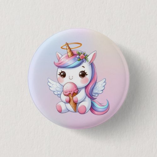 Kawaii Unicorn Rainbow Color Pin Button