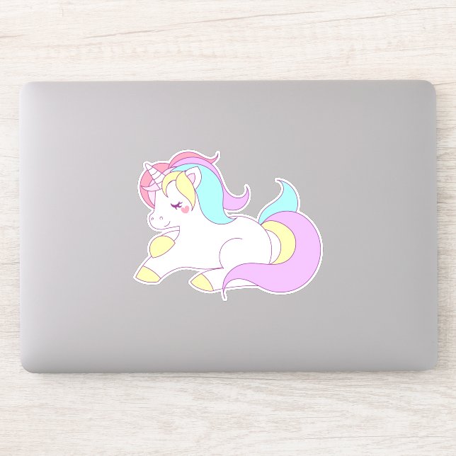 Kawaii Unicorn Sticker (Computer)