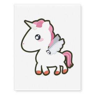 Kawaii Unicorn Temporary Tattoos