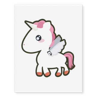 Kawaii Unicorn Temporary Tattoos