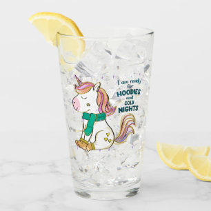 Kawaii Unicorn Winter and Hoodies Glass
