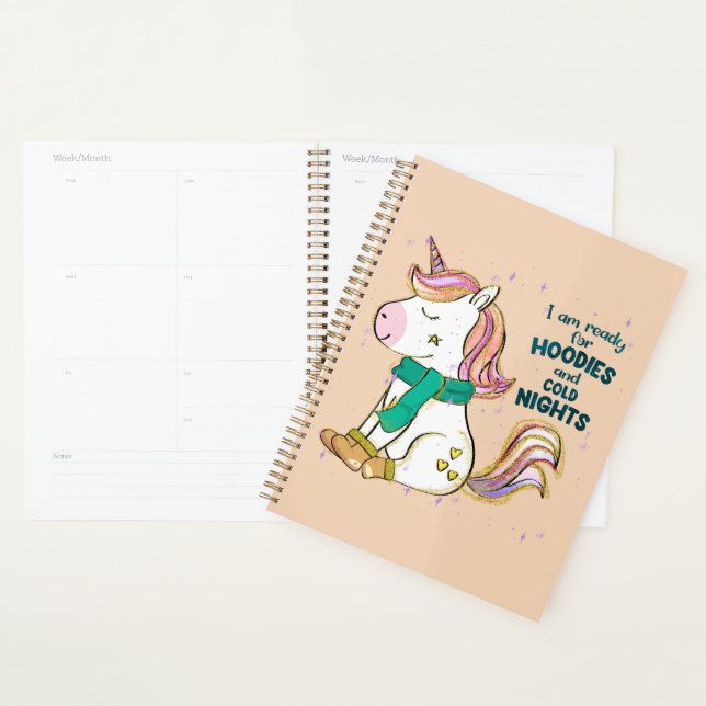 Kawaii Unicorn | Winter and Hoodies Planner (Display)