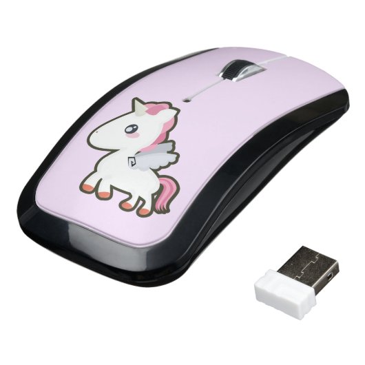 Kawaii Unicorn Wireless Mouse (Angled)