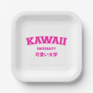 KAWAII UNIVERSITY PAPER PLATES
