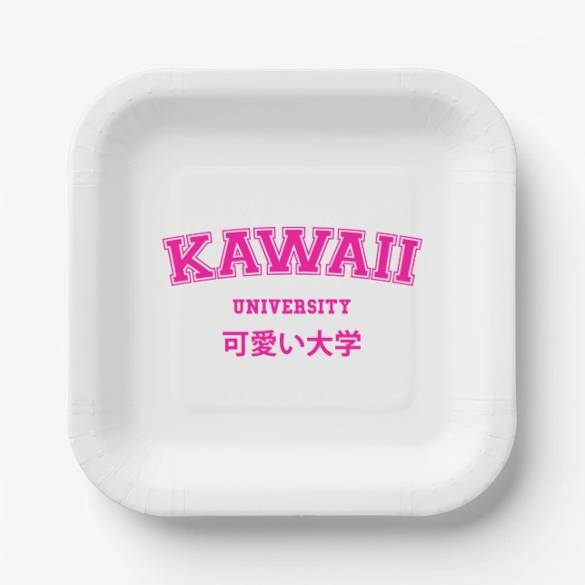 KAWAII UNIVERSITY PAPER PLATES (Front)
