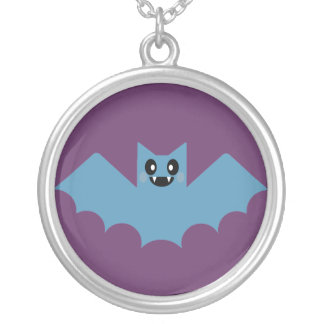 Kawaii Vampire Bat Sterling Silver Necklace