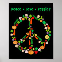 Kawaii Vegetables Peace Sign Funny Gift For Vegeta