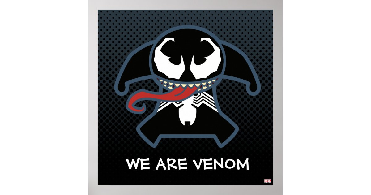 Kawaii Venom Tongue Lash Poster | Zazzle