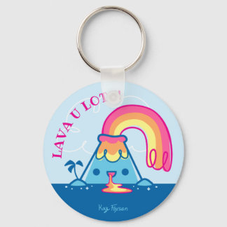 Kawaii Volcano Keychain