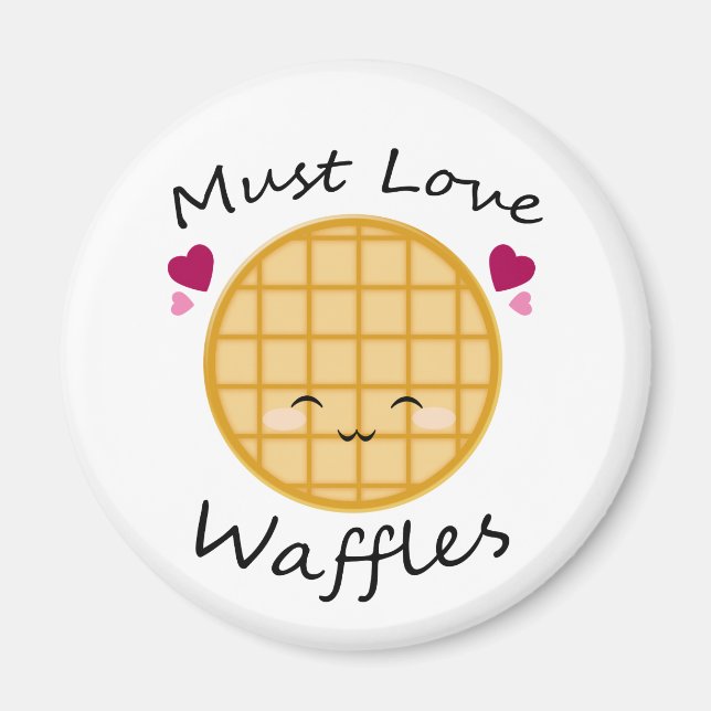 Kawaii Waffle Magnet (Front)