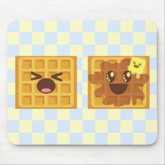kawaii waffles good morning breakfast! mouse pad