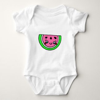 KAWAII WANDA WATERMELON By ARTIST CARRYE CAMPBELL Baby Bodysuit