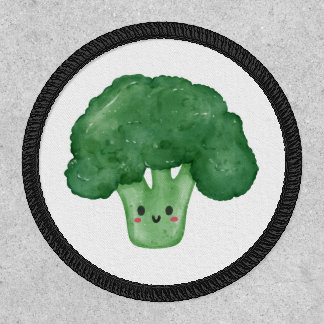 Kawaii Watercolor Broccoli Patch