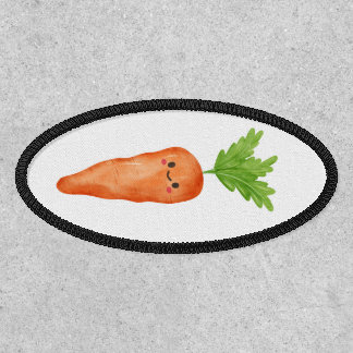Kawaii Watercolor Carrot Patch