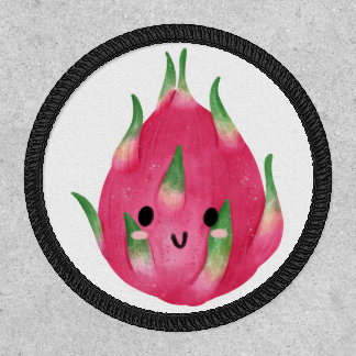 Kawaii Watercolor Dragonfruit Patch