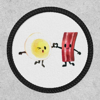 Kawaii Watercolor Egg & Bacon Patch