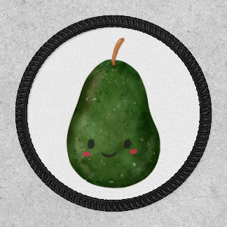 Kawaii Watercolor Green Avocado Patch