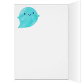 Kawaii Watercolour Ghost (Ocean) Cards (Inside (Left))