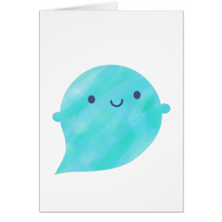 Kawaii Watercolour Ghost (Ocean) Cards