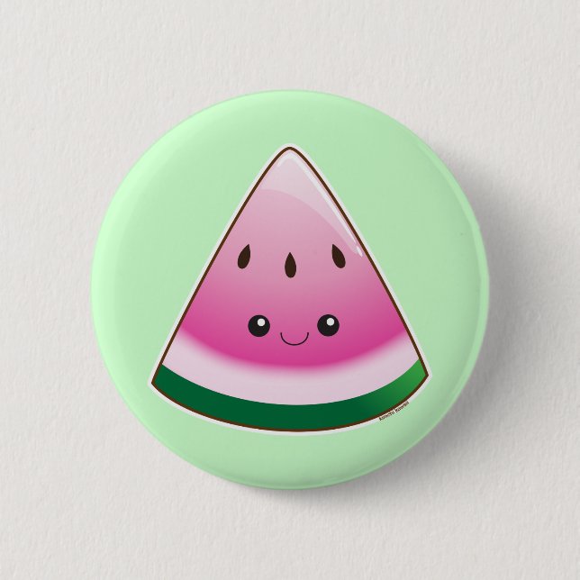 Kawaii Watermelon Button (Front)