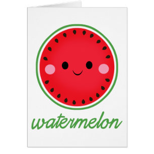 Kawaii Watermelon Cards