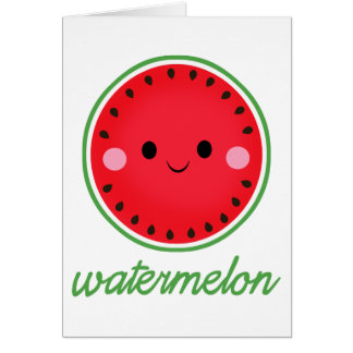 Kawaii Watermelon Cards