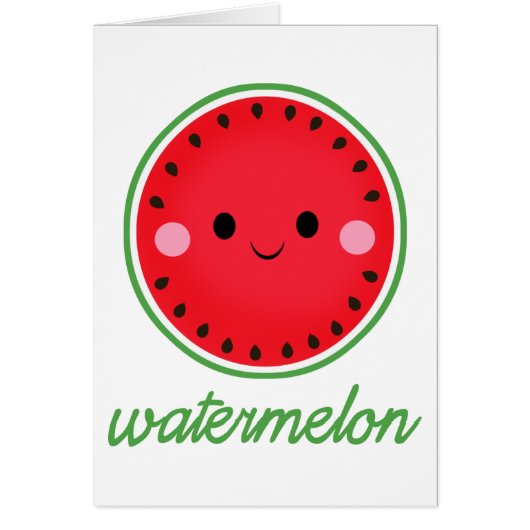 Kawaii Watermelon Cards (Front)