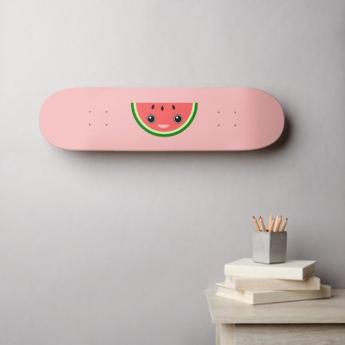 Kawaii Watermelon Cute Pink Skateboard