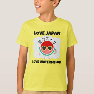 Kawaii WATERMELON LOVE JAPAN Cute Summer Fruit T-Shirt