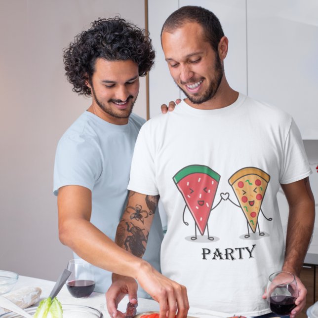 Kawaii Watermelon Pizza Party Food Lover Unisex T-Shirt (Creator Uploaded)