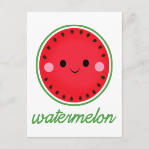 Kawaii Watermelon Postcard
