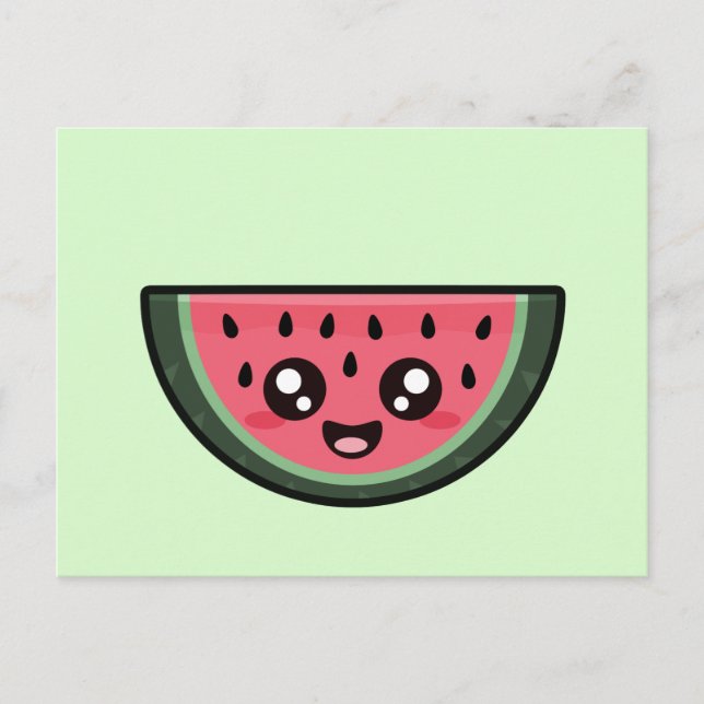 Kawaii Watermelon Postcard (Front)