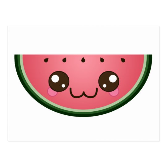  Kawaii Watermelon Postcard Zazzle com