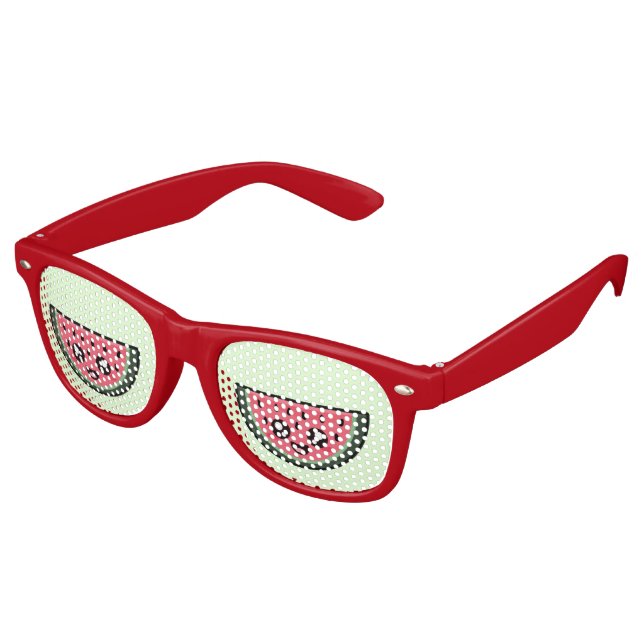 Kawaii Watermelon Retro Sunglasses (Angled)