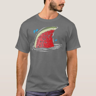 Kawaii Watermelon Shark Fin Family Summer Vacation T-Shirt