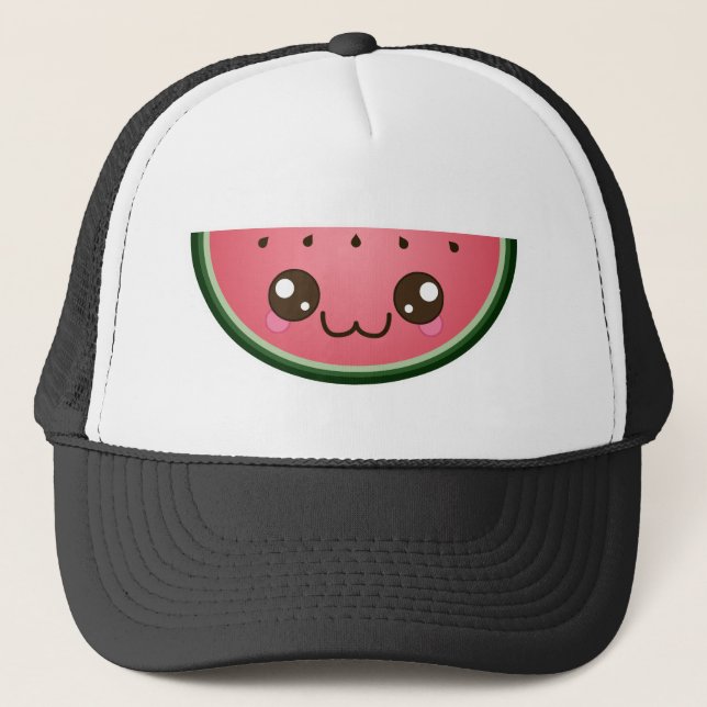 Kawaii Watermelon Trucker Hat (Front)