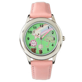 Kawaii weather garden so cute girly pattern watch