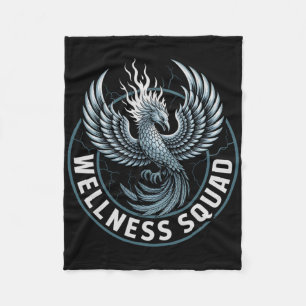 Kawaii Wellness Squad Recovery Rehab Rockstar Pta Fleece Blanket