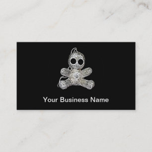 Kawaii White Voodoo Doll Funny Magic Toy Business Card
