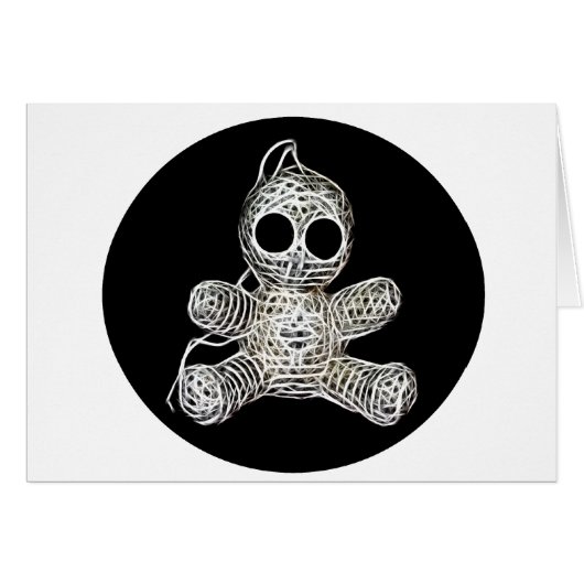 Kawaii White Voodoo Doll Funny Magic Toy Cards (Front Horizontal)
