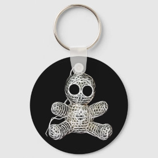 Kawaii White Voodoo Doll Funny Magic Toy Keychain