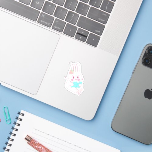 Kawaii wild rabbit sticker