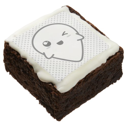 Kawaii Winking Ghost Brownies